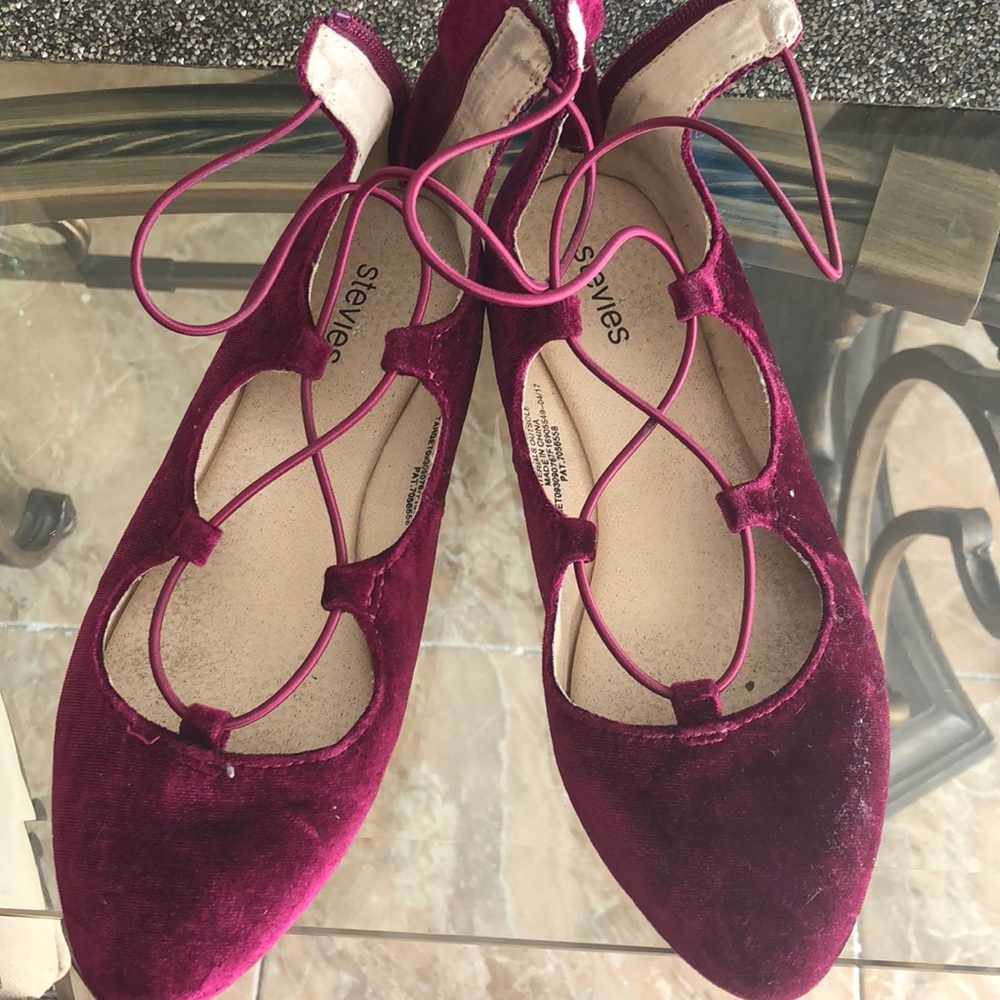 Velvet plum shoes